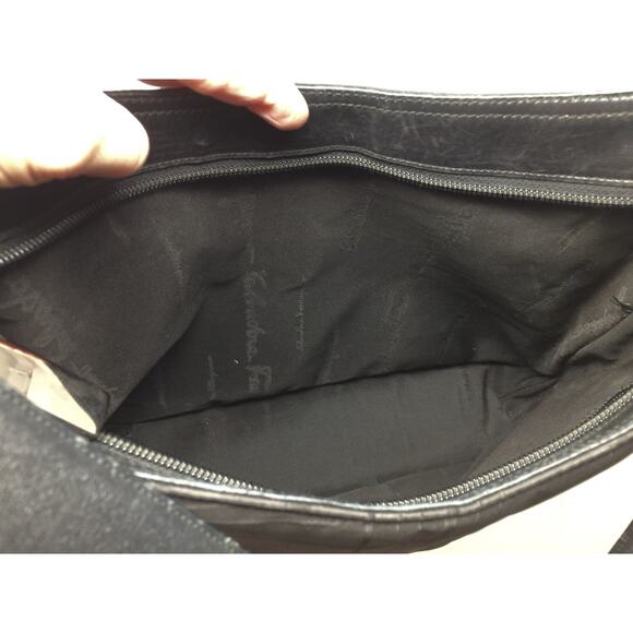 Salvatore Ferragamo Black Nylon Shoulder Bag - Picture 15 of 15